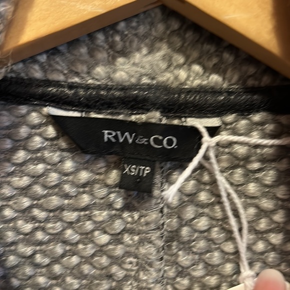 RW&Co Faux Leather Wool Blend Vest - Picture 3 of 3